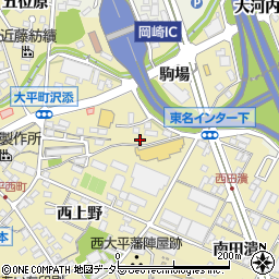 愛知県岡崎市大平町砂原20周辺の地図