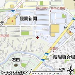 京都府京都市伏見区石田大受町8-10周辺の地図