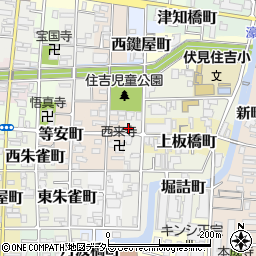 京都市住吉児童館周辺の地図