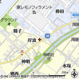 愛知県岡崎市島坂町岸波55周辺の地図