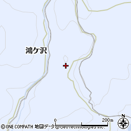 愛知県岡崎市小美町鴻ケ沢周辺の地図