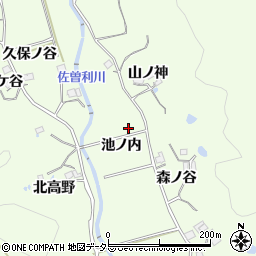 兵庫県宝塚市上佐曽利池ノ内周辺の地図