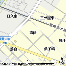愛知県岡崎市渡町猿待周辺の地図