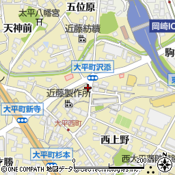 愛知県岡崎市大平町建石15周辺の地図