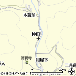 愛知県岡崎市蓬生町仲田周辺の地図