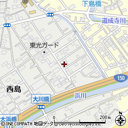 静岡県静岡市駿河区西島363-45周辺の地図