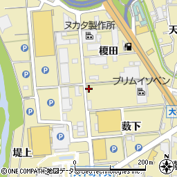 愛知県岡崎市大平町薮下周辺の地図