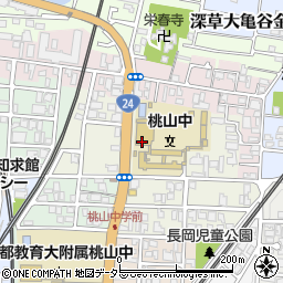 京都府京都市伏見区桃山水野左近東町周辺の地図