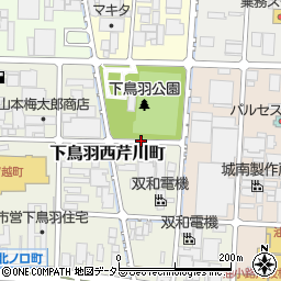 〒612-8394 京都府京都市伏見区下鳥羽西芹川町の地図