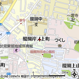 京都府京都市伏見区醍醐岸ノ上町13-7周辺の地図