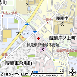 セブンイレブン伏見醍醐辰己町店周辺の地図