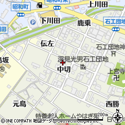 愛知県岡崎市上佐々木町中切26周辺の地図