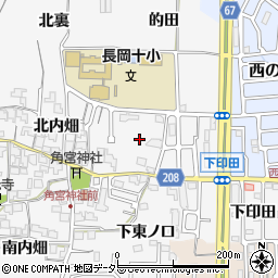 京都府長岡京市井ノ内上東ノ口周辺の地図