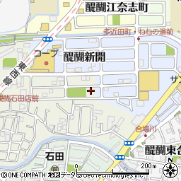 京都府京都市伏見区石田大受町17周辺の地図