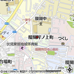 京都府京都市伏見区醍醐岸ノ上町8周辺の地図