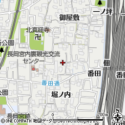京都府向日市鶏冠井町（東井戸）周辺の地図