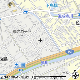 静岡県静岡市駿河区西島363周辺の地図