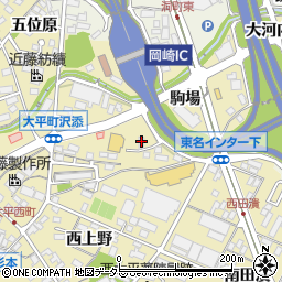 愛知県岡崎市大平町沢添30周辺の地図