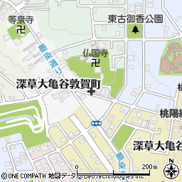 京都府京都市伏見区深草大亀谷古御香町171周辺の地図