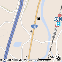 岡山県新見市哲西町矢田437-1周辺の地図