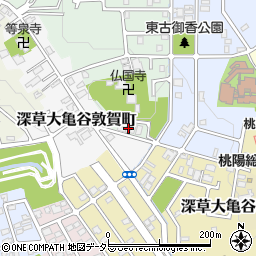 京都府京都市伏見区深草大亀谷古御香町160周辺の地図