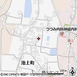 兵庫県加西市池上町周辺の地図