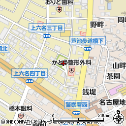 愛知県岡崎市南明大寺町周辺の地図
