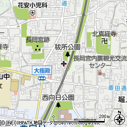 京都府向日市鶏冠井町秡所周辺の地図