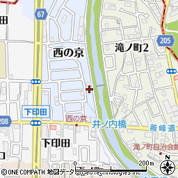 京都府長岡京市西の京13周辺の地図