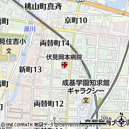 伏見岡本デイケアセンター周辺の地図