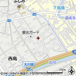 静岡県静岡市駿河区西島363-23周辺の地図