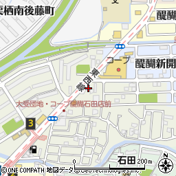 京都府京都市伏見区石田大受町32-3周辺の地図