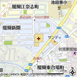 ロイヤルプロ醍醐店周辺の地図