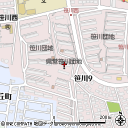県営笹川団地Ｐ６周辺の地図