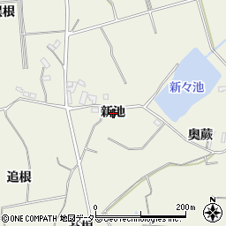 愛知県知多郡東浦町藤江新池周辺の地図