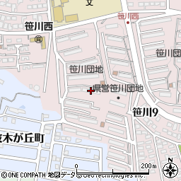 ＵＲ都市機構笹川団地１０８棟周辺の地図