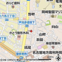 愛知県岡崎市明大寺町沖折戸周辺の地図
