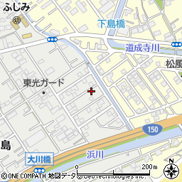 静岡県静岡市駿河区西島363-37周辺の地図