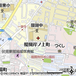 京都府京都市伏見区醍醐岸ノ上町周辺の地図