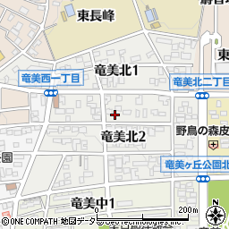 愛知県岡崎市竜美北周辺の地図