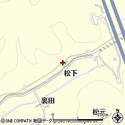 愛知県岡崎市茅原沢町松下周辺の地図