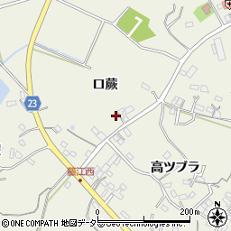 愛知県知多郡東浦町藤江口蕨92周辺の地図