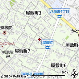 愛知県高浜市屋敷町周辺の地図