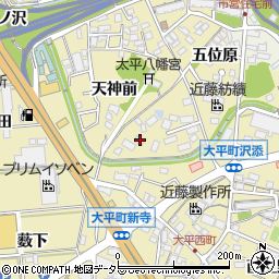 愛知県岡崎市大平町天神前53-7周辺の地図