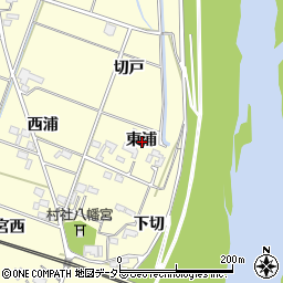 愛知県岡崎市渡町東浦周辺の地図
