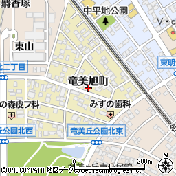 愛知県岡崎市竜美旭町周辺の地図