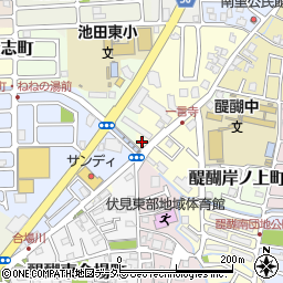 京都府京都市伏見区醍醐構口町32周辺の地図