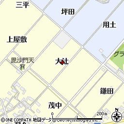 愛知県岡崎市島坂町大辻周辺の地図