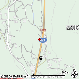 京都府亀岡市西別院町神地（御手洗）周辺の地図