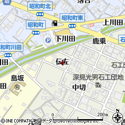 愛知県岡崎市上佐々木町伝左周辺の地図